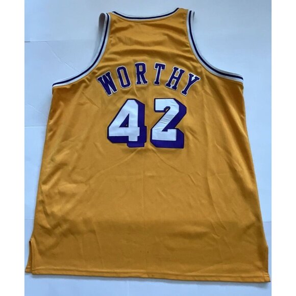 Mitchell & Ness LA‎ Lakers James Worthy 1984-85 Authentic Jersey Men's Size 54 - Picture 5 of 7